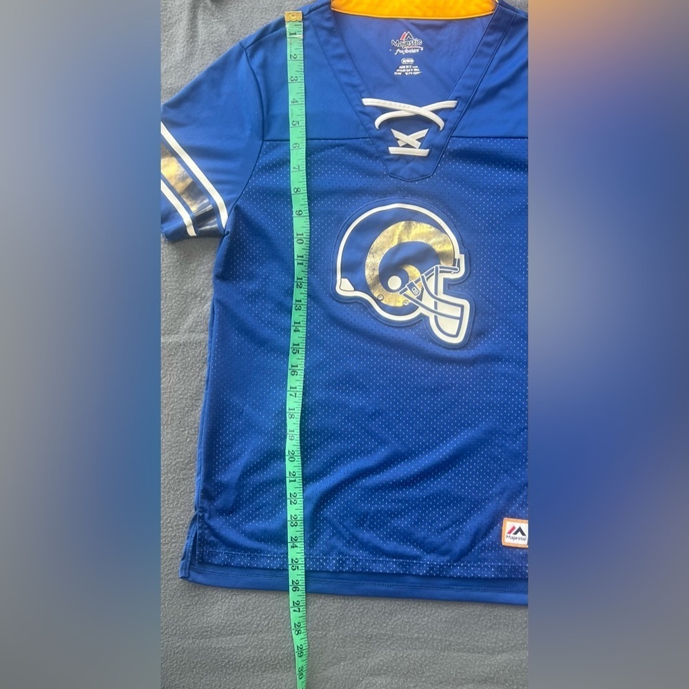 Los Angeles Rams Majestic Women’s Team Football T-Shirt Top - Picture 4 of 8